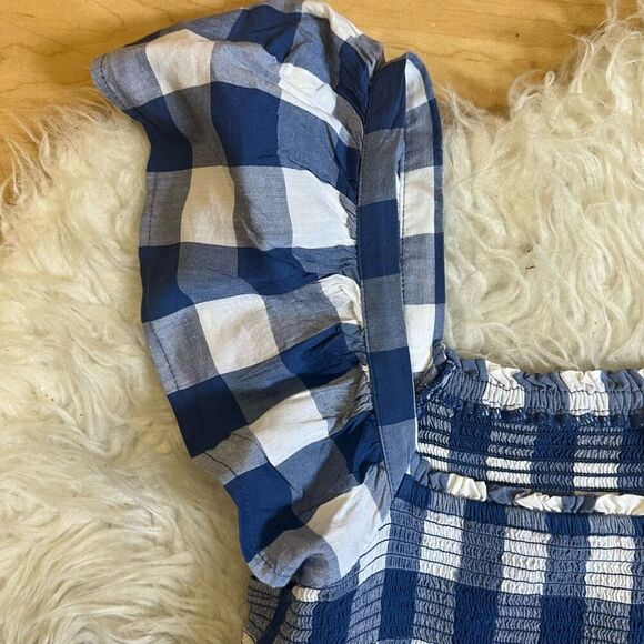 Old Navy Fit & Flare Flutter-Sleeve Gingham Mini Dress for Women L - Picture 4 of 10